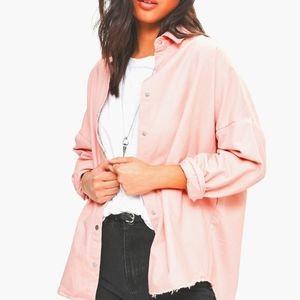 NWOT H&M pink no iron dress shirt